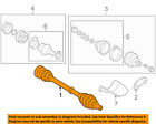 3ab407271 Audi Oem Drive Shaft Assy Left