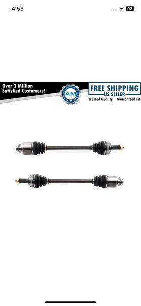 Am-690818719 Am Autoparts Rear Cv Axle Shaft Set Fits 2003-2008 Honda Pilot