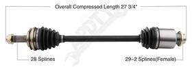 Apdty 143612 Cv Axle Shaft With Inner And Outer Boots Joints Fits Rear Right