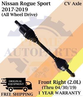 Ni8459 Apwi New Oe Front Right Cv Axle For 2017-2019 Nissan Rogue Sport 4x4 1 Year Warranty Ni8459 Apwi New Oe Front Right Cv Axle For 2017-2019 Nissan Rogue Sport 4x4 1 Year Warranty