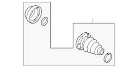 420-498-201 Audi Genuine Inner Boot