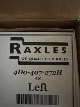 4d0-407-272h Audi Raxles Oe Quality Cv Axle A8 Left Front New