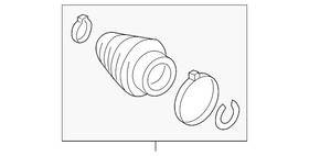 4ke-498-203 Audi Genuine Outer Boot