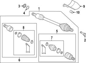 5q0-498-103-k Audi Genuine Inner Joint Assembly