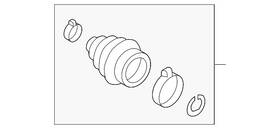 80a-498-203-b Audi Genuine Cv Joint Boot Kit