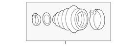 80a-598-203-a Audi Genuine Outer Boot