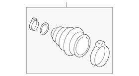 8k0-598-203-b Audi Genuine Outer Boot