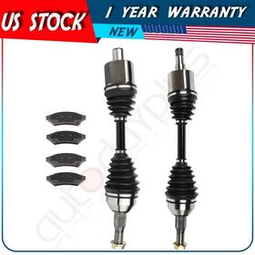 Aop832653us01 Autodayplus Fit For Grand Prix Chevrolet Impala 98-09 2 Front Cv Axle And 4 Brake Ceramic Pads
