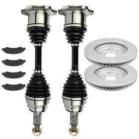 Autoparts Union Us89832n31642 Front 2pcs Cv Axle 1pc Brake Pads And Rotors For Chevrolet Silverado 1500 5.3l