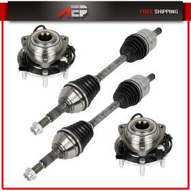 Auto848021puppy Autopuppy For Chevy Trailblazer Gmc Envoy 4wd 2x Front Cv Axle Shaft And Wheel Bearing Hub
