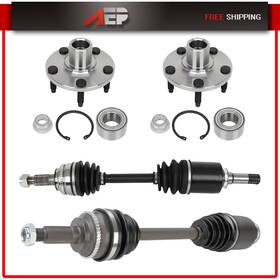 Auto848508puppy Autopuppy Awd For 07-10 Ford Edge Lincoln Mkx 2 X Front Cv Axle Shaft And Wheel Bearing Hub
