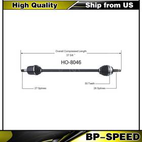 Carszfz20250806-79 Carcraze 8 Cv Joint Axle Shaft Assembly Front Driver Left Side For 90-93 Honda Accord Auto