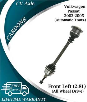 667052 Cardone Oem Front Left Cv Axle For 2000-2005 Vw Passat 4x4 Automatic Trans