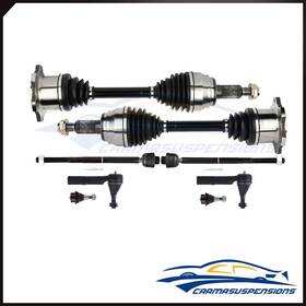 Carmasuspensions Ca83724701ns 8pieces Front Tie Rod End Ball Joint With Cv Axle Shaft Fits 2007-2014 Cadillac