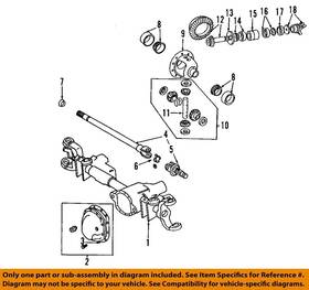 5086666ab Chrysler Oem 03-08 Ram 1500 Front Axle Carrier-axle Shaft Assy