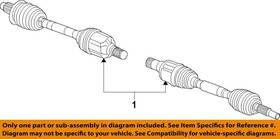 68293938aa Chrysler Oem 17-22 Compass Front Suspension Drive Axles-axle Assy