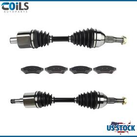 Coils-autoparts Ca832653cva 2 Front Cv Axle Fits Grand Prix Chevrolet Impala 1998-2009 &4 Brake Ceramic Pads