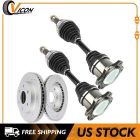 Cv29832641icon42 Cv-icon Front Axle Brake Discs Rotors - Fits Chevy Silverado Gmc Sierra 1500 99-06