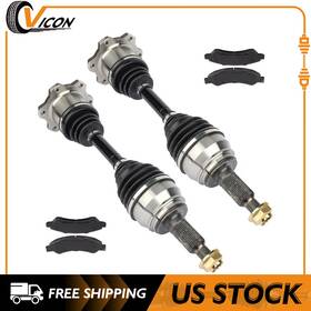 Cv49832638icon65 Cv-icon Front Axle Brake Pads - Fits Chevrolet Silverado 1500 4.8l 6.0l 2005-2007