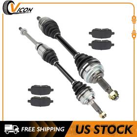 Cv71832629icon11 Cv-icon 4pc Front Brake Pads 2pc Axle Shaft - Fits Toyota Solara 2.2l 1999-2001