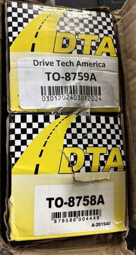 To-8759a Drive Tech America To-8758a/to-8759a Front Left And Right Cv Axles 91-88 Camry Fwd 4cyl 93-86 Celica
