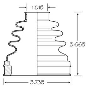 86-2421d Empi For Nissan Altima 2005-2006 Cv Joint Boot