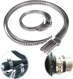 Fld19030901 Febrytold 12 Pcs Cv Boot Clamp 6 Small And Large Metallic
