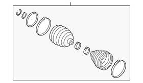 Fr3z-3a331-b Ford Genuine Cv Joint Boot Kit