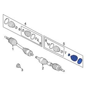 Ford Lj9z-3a331-f Genuine Cv Joint Boot Kit