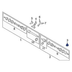 Av6z3b477a Ford Oe For Focus 2016-2018 Front Cv Joint Nut