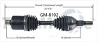 Gm-8102 Surtrack Cv Axle Shaft Front Left 844084031020