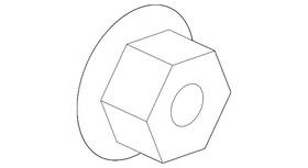92216821 Gm Genuine Parts Rear Wheel Drive Universal Joint Shaft Nut