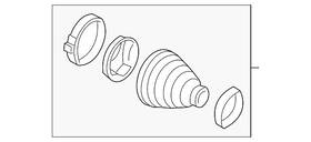 95132292 Gm Genuine Parts Front Wheel Half-shaft Tri-pot Boot Kit With Clamps And Rings