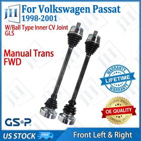 B2cv458 Gsp Oe Front Pair Cv Axle Shaft Set For 1998-2001 Volkswagen Passat Gls Fwd Manual