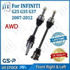 B2cv574 Gsp Oe Front Pair Cv Axle Shaft Set For 2007-2015 Infiniti G25 G35 G37 Q40 Base Awd