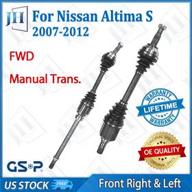 B2cv724 Gsp Oe Front Pair Cv Axle Shaft Set For 2007-12 Nissan Altima S L4 2.5l Fwd Manual