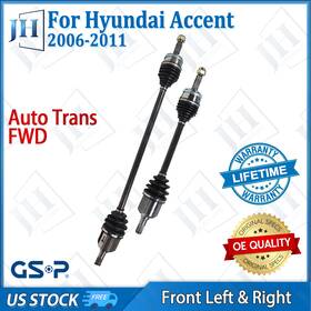 B2cv884 Gsp Oe Front Pair Left Right Cv Axle Shaft Set For 2006-2011 Hyundai Accent Fwd Auto