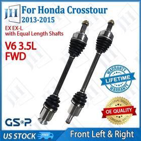 B2cva19 Gsp Oe Front Pair Left Right Cv Axle Shaft For 13 14 15 Honda Crosstour V6 3.5l Fwd
