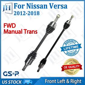 B2cvb22 Gsp Oe Front Pair Cv Axle Shaft Set For 2012-18 Nissan Versa Note L4 1.6l Fwd Manual