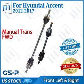 B2cvd70 Gsp Oe Front Pair Left Right Cv Axle Shaft Set For 2012-17 Hyundai Accent Fwd Manual