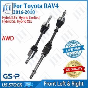 B2cve40 Gsp Oe Front Pair Left Right Cv Axle Shaft Set For 2016-18 Toyota Rav4 L4 2.5l Awd