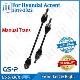 B2cvf10 Gsp Oe Front Pair Left Right Cv Axle Shaft Set For 2019-2022 Hyundai Accent Manual