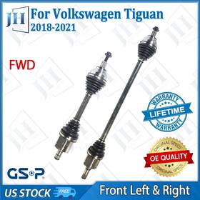 B2cvf91 Gsp Oe Front Pair Left Right Cv Axle Shaft Set For 18 19 20 21 Volkswagen Tiguan Fwd