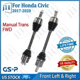 B2cvg42 Gsp Oe Front Pair Left Right Cv Axle Shaft For 2017 18 19 20 Honda Civic Fwd Manual