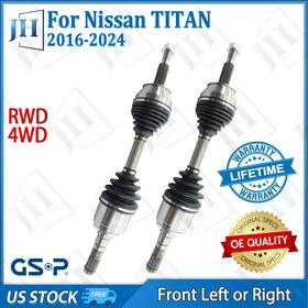 B2cvh89 Gsp Oe Front Pair Left Right Cv Axle Shaft Set For 2016-2024 Nissan Titan Xd 4wd Rwd
