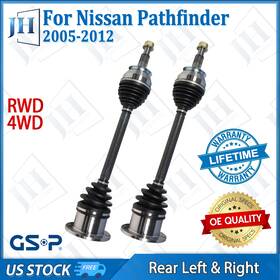 B2cvi23 Gsp Oe Rear Pair Left Right Cv Axle Shaft Set For 2005-12 Nissan Pathfinder Rwd 4wd