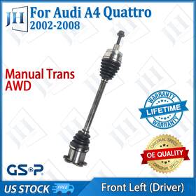 Cv41238 Gsp Oe Front Left Driver Cv Axle Shaft For 02-08 Audi A4 Quattro Awd Manual Trans