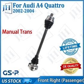 Cv41247 Gsp Oe Front Right Passenger Cv Axle Shaft For 2002 2003 2004 Audi A4 Quattro Manual