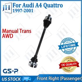 Cv41259 Gsp Oe Front Right Passenger Cv Axle Shaft For 1997-2001 Audi A4 Quattro Awd Manual