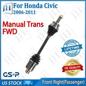 Cv41331 Gsp Oe Front Right Passenger Cv Axle Shaft For Honda Civic Fwd Manual Trans 2006-11